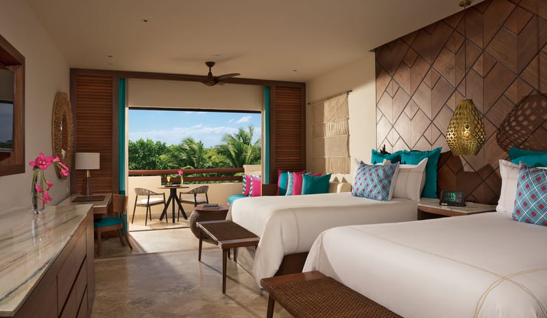 SECRETS MAROMA BEACH RESORT - JUNIOR SUITE TROPICAL VIEW TWIN BED